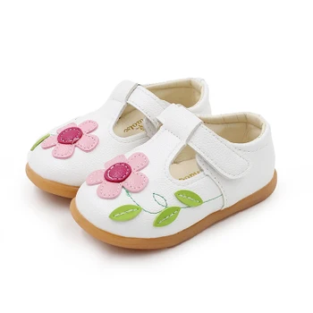 

Autumn new girls shallow mouth shoes girls baby soft non-slip toddler shoes flowers round head children's shoes