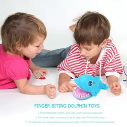 1 пара Творческий ABS Материал Симпатичные Дельфин рот кусает за палец веселые игры, игрушки для старше 3 лет для детей и взрослых играть