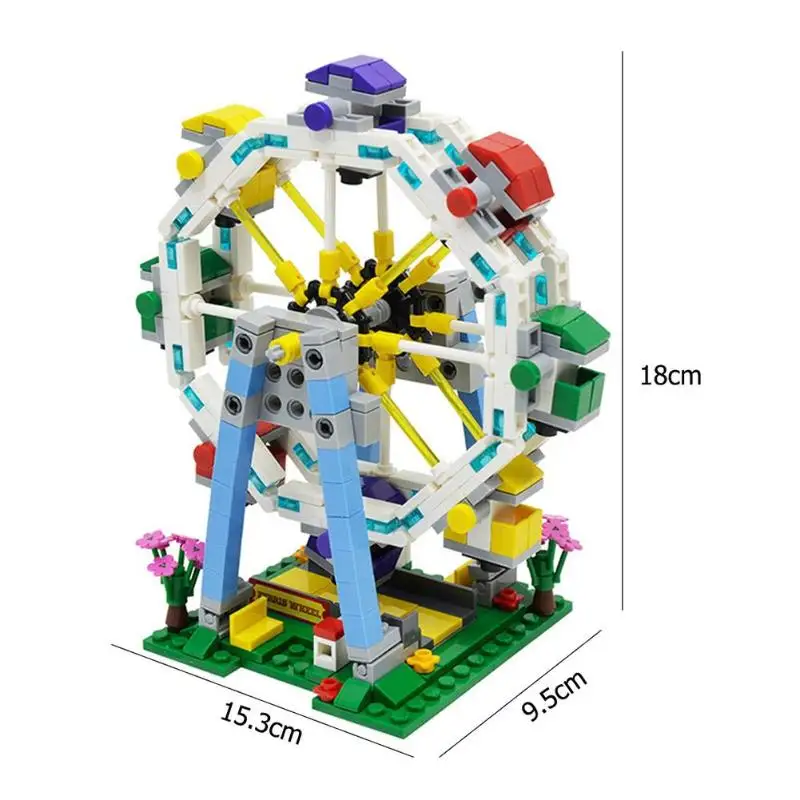 660pcs Mini Street Playground Series Ferris wheel Legoings Building Blocks Kit Toys Kids Birthday Christmas Gifts 660pcs Mini Street Playground Series Ferris wheel Legoings Building Blocks Kit Toys Kids Birthday Christmas Gifts