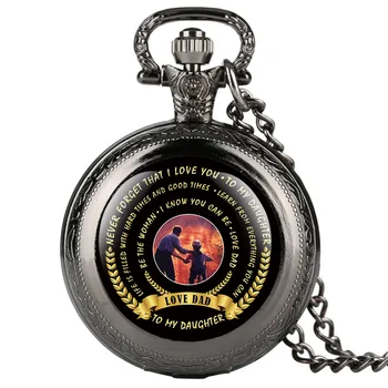 

Luxury Quartz Pocket Watch Retro To My Daughter Series Pocket Watches for Son Gift for Pocket Watch With Necklace Dropshipping