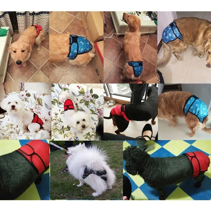 Dog Shorts Pet Diapers Dog Diapers Dog Nappies Dog Physiological Pants XS-XXL Diaper Sanitary Washable Female Dog Shorts Panties Menstruation Underwear Briefs Jumpsuit For