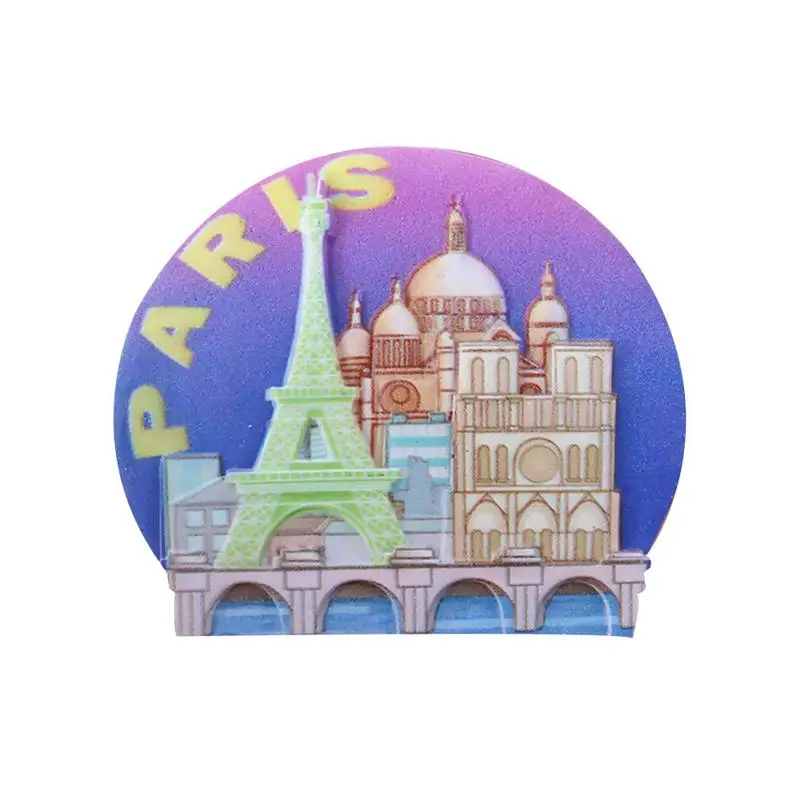 

Innovation 3D Fridge Sticker Cartoon Building Resin Refrigerator Magnet Crafts Ornament Tourism Souvenir Home Decoration