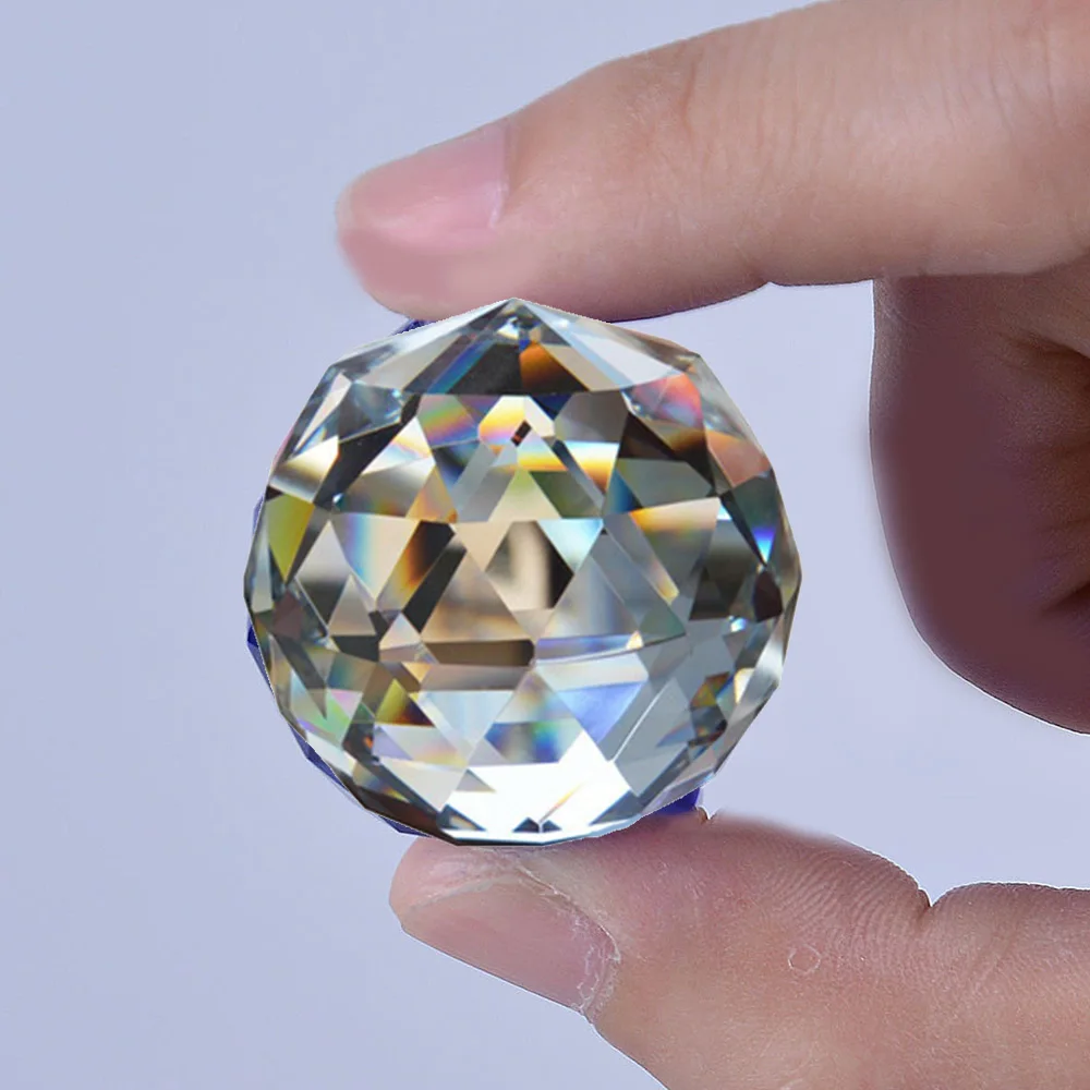

Crystal Glass Faceted Ball Natural Stones Feng Shui Lucky Crystals Balls Home Decorative Hanging Ball Diy Craft Decoration