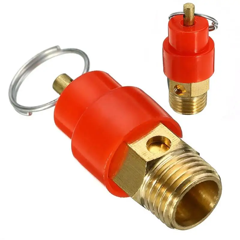 

1/4'' BSP 120PSI Air Compressor Safety Relief Valve Pressure Release Regulator 9mm Diameter For Pressure Piping/Vessels