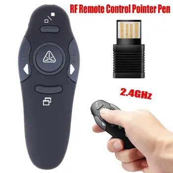 

BEESCLOVER 2.4G Wireless Presenter Pointer PPT Clicker Laser Pen Remote Control for PowerPoint Presentation teacher