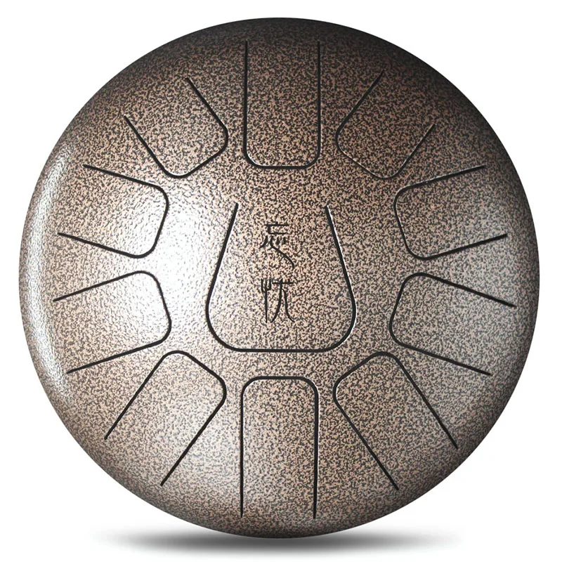 12 дюймов Мини 11 тон стальной язык ударные барабаны Handpan инструмент с барабаном
