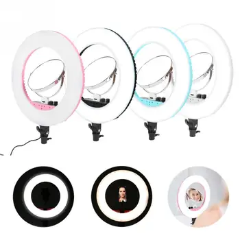 

EU/ US/UK Plug Dimmable LED Selfie Ring Light Photography Video Live Lighting 3200K-5600K Warm/Cold Light Makeup Tools b