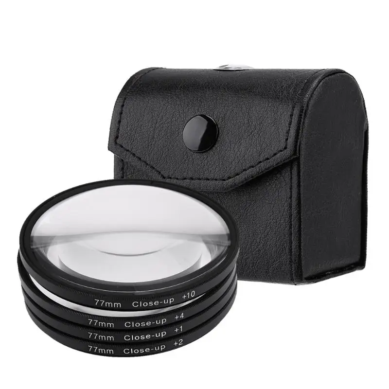 Набор фильтров для макросъемки объектива 52 мм+ 1+ 2+ 4+ 10 с мешочком для макросъемки объектива для камеры Canon DSLR