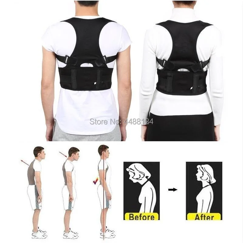 

Adjustable Back Posture Corrector Clavicle Spine Back Shoulder Lumbar Brace Support Belt Posture Correction Prevents Slouching