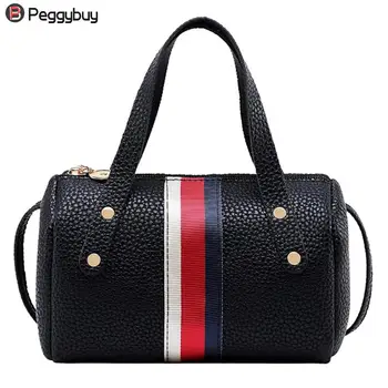 

Fashion Litchi Color Webbing Pillow Shoulder Handbags Women PU Leather Small Crossbody Bags