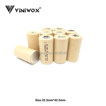 

Subc Cells Ni-MH Rechargeable 1.2V SC 2500mAh Battery DIY to 9.6V 12V 14.4V 18V 24V Power Tool Electrical Batteries Packs