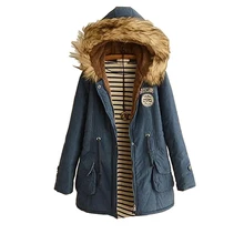 Зима плюс размеры хлопок для женщин пальто Veste Femme Mujer Верхняя одежда Тонкий Повседневная Дамы Базовые Куртки Для Casacos Feminino 70