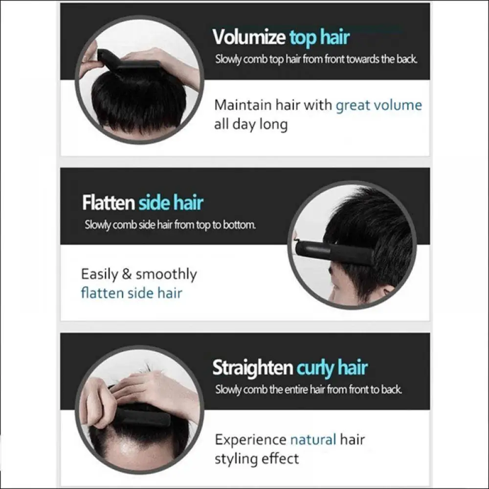 Men Hair Straightener Curling Iron M Styler Men's All In One Ceramic Hair Styling Iron Comb Curler Set Quick Hair Styler Men Hair Straightener Curling Iron M Styler Men's All In One Ceramic Hair Styling Iron Comb Curler Set Quick Hair Styler