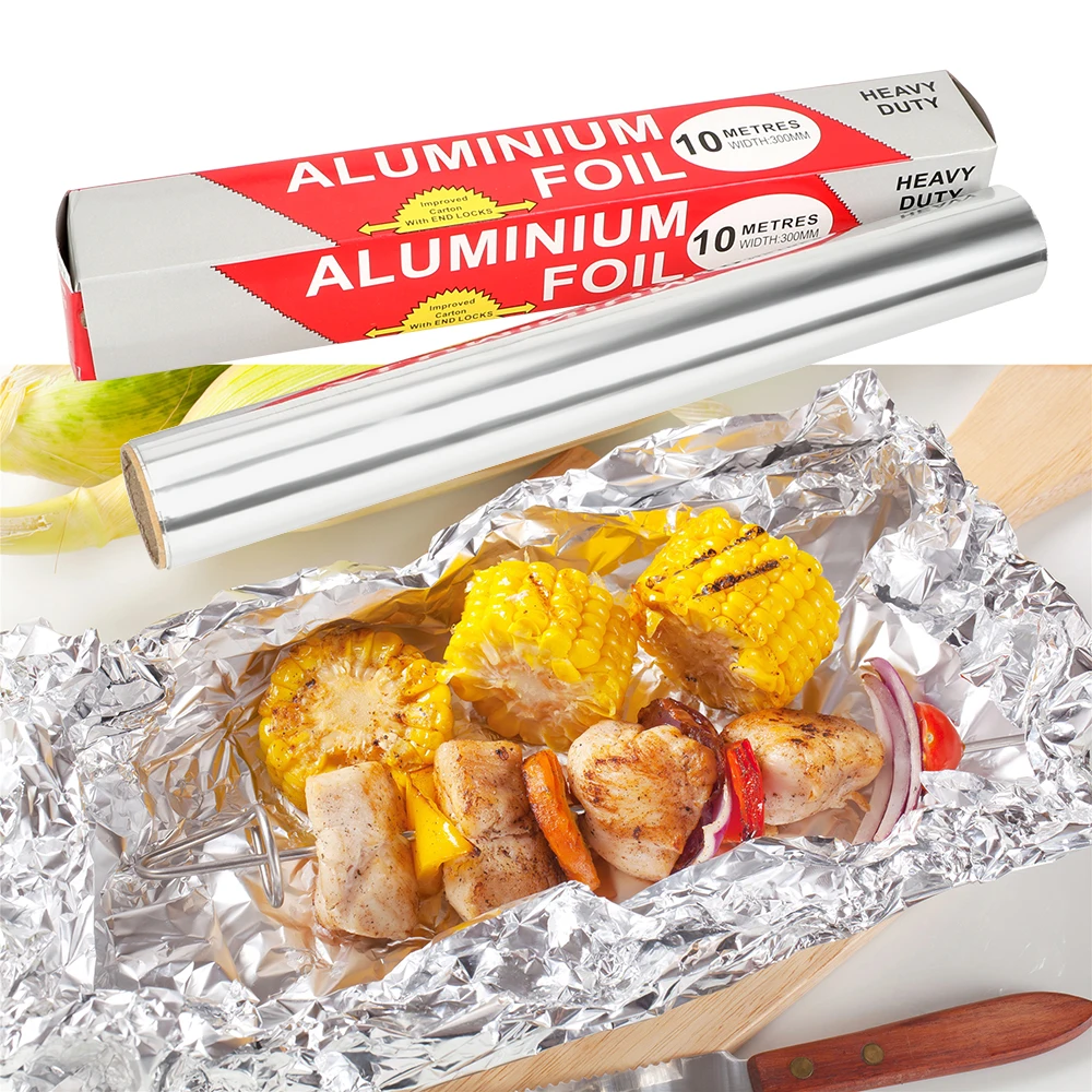 BBQ Baking Tool 5m/10m*30cm Tin Foil Paper Barbecue Cooking BBQ Grill