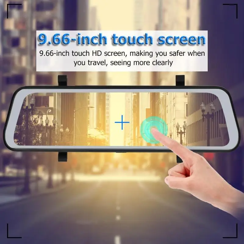 Phisung 9 66 дюймов Автомобильное зеркало заднего вида DVR камера wifi 4G Android 8 1 DVRs gps