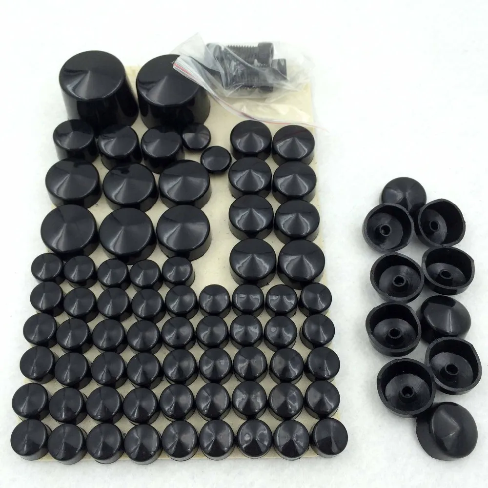

Bolts Toppers Caps Set For 2007-2013 08 09 10 11 12 Harley Softail Twin Cam ABS Plastic Motorcycle Accessories Black / Chrome