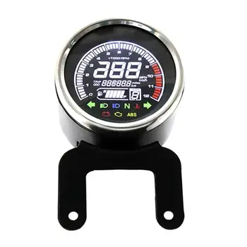 

VODOOL 12V Motorcycle Replacement LCD Light Digital Speedometer Tachometer Odometer Water Temp Fuel Gauge Motorbike Speed Meter