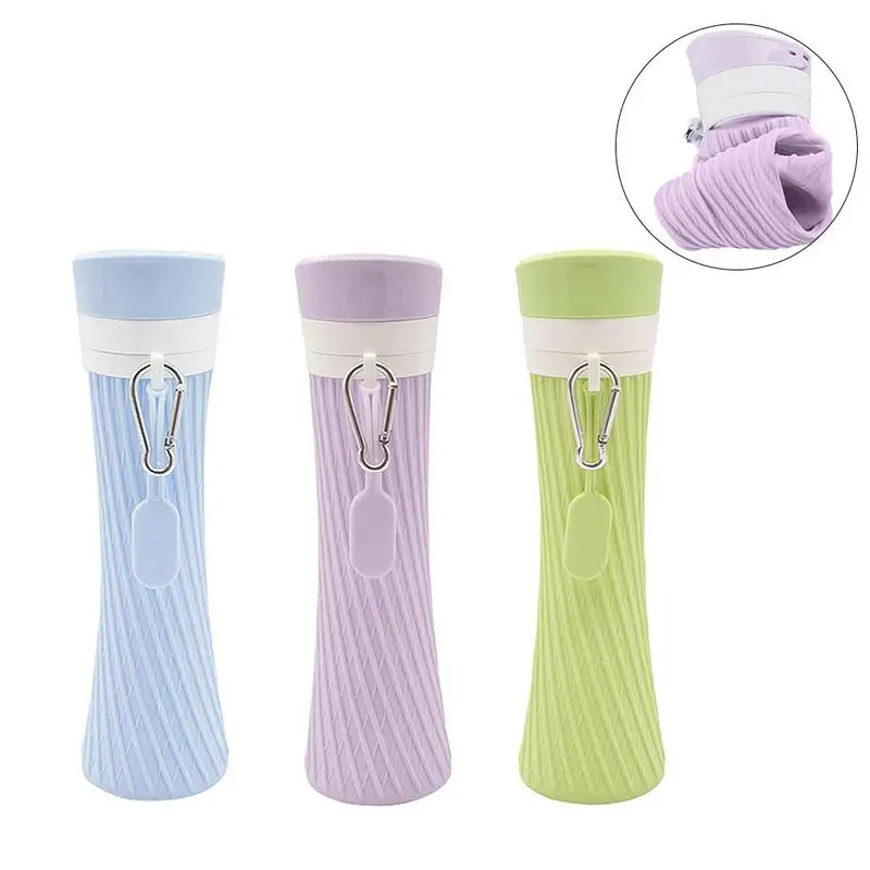 

Foldable Kettle 18oz Silicon Cup Silicone Small Waist Anti-Fall Water Bottle For Travel Cycling Hiking Mountaineering