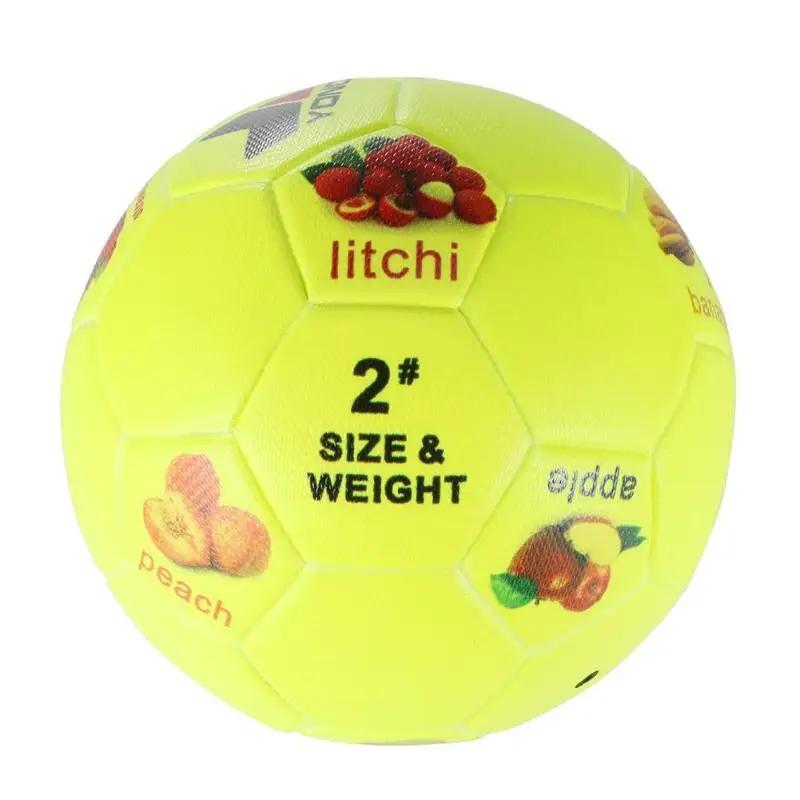 

Children English Fruit Painting Soccer Ball for Kids Size 2 Training Football Ball Game Goal Soccerball Family Child Play Toy