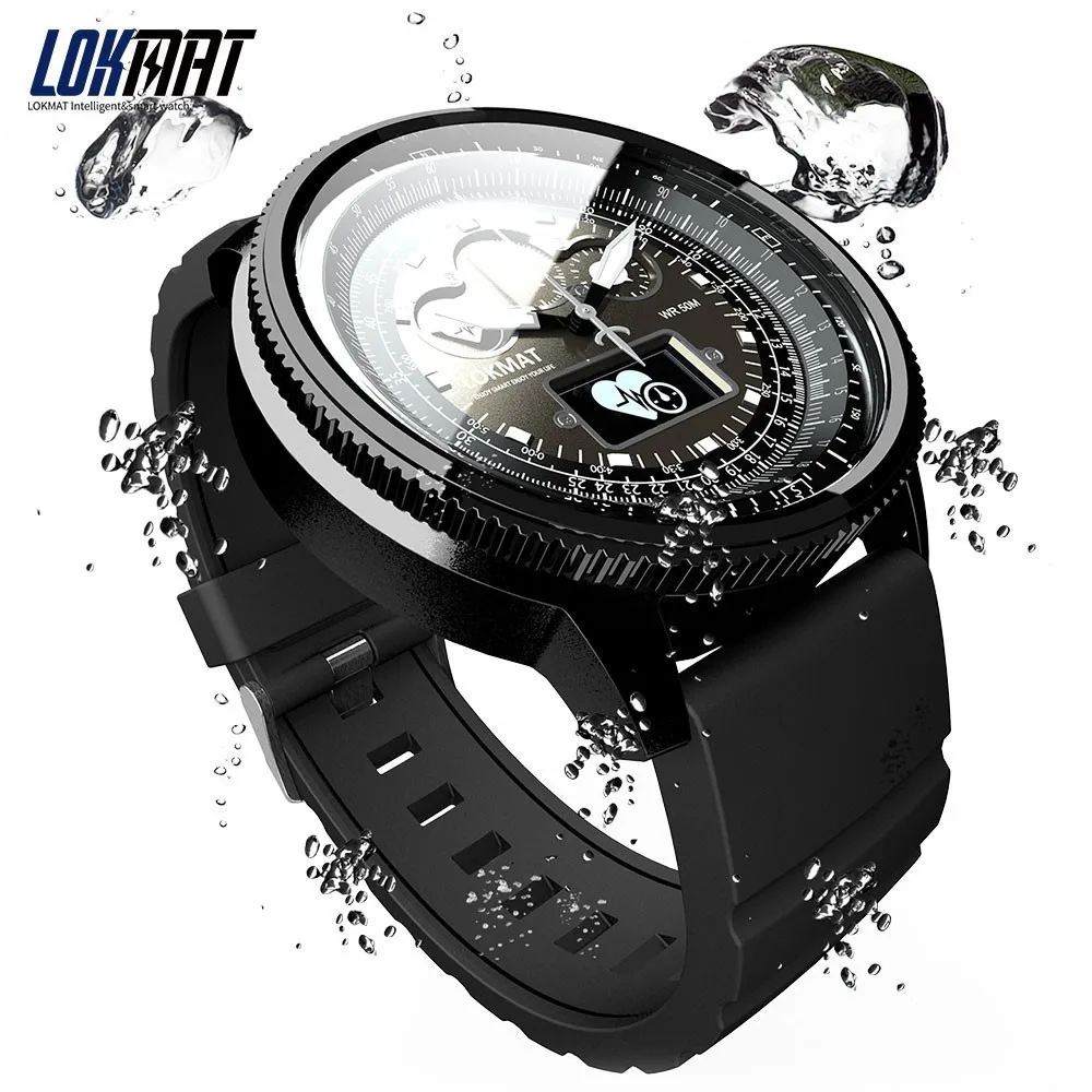 LOKMAT Bluetooth Smart Watch Sport Waterproof pedometers Information Reminder digital men clock smartwatch for ios Android phone