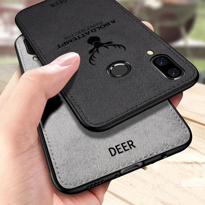 

For Samsung M20 Case Luxury Hard Cloth Soft TPU Silicone Frame Fabric Cover Case For Galaxy S10e S10 Plus A750 Capa Funda Shells