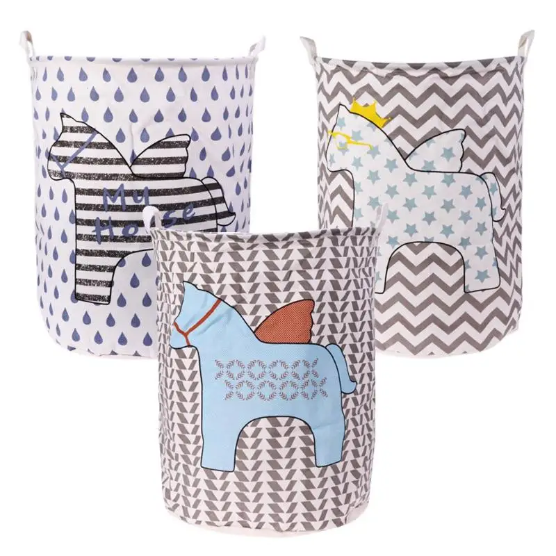 

Waterproof Dirty Clothes Barrel Folding Laundry Basket Storage Organizer