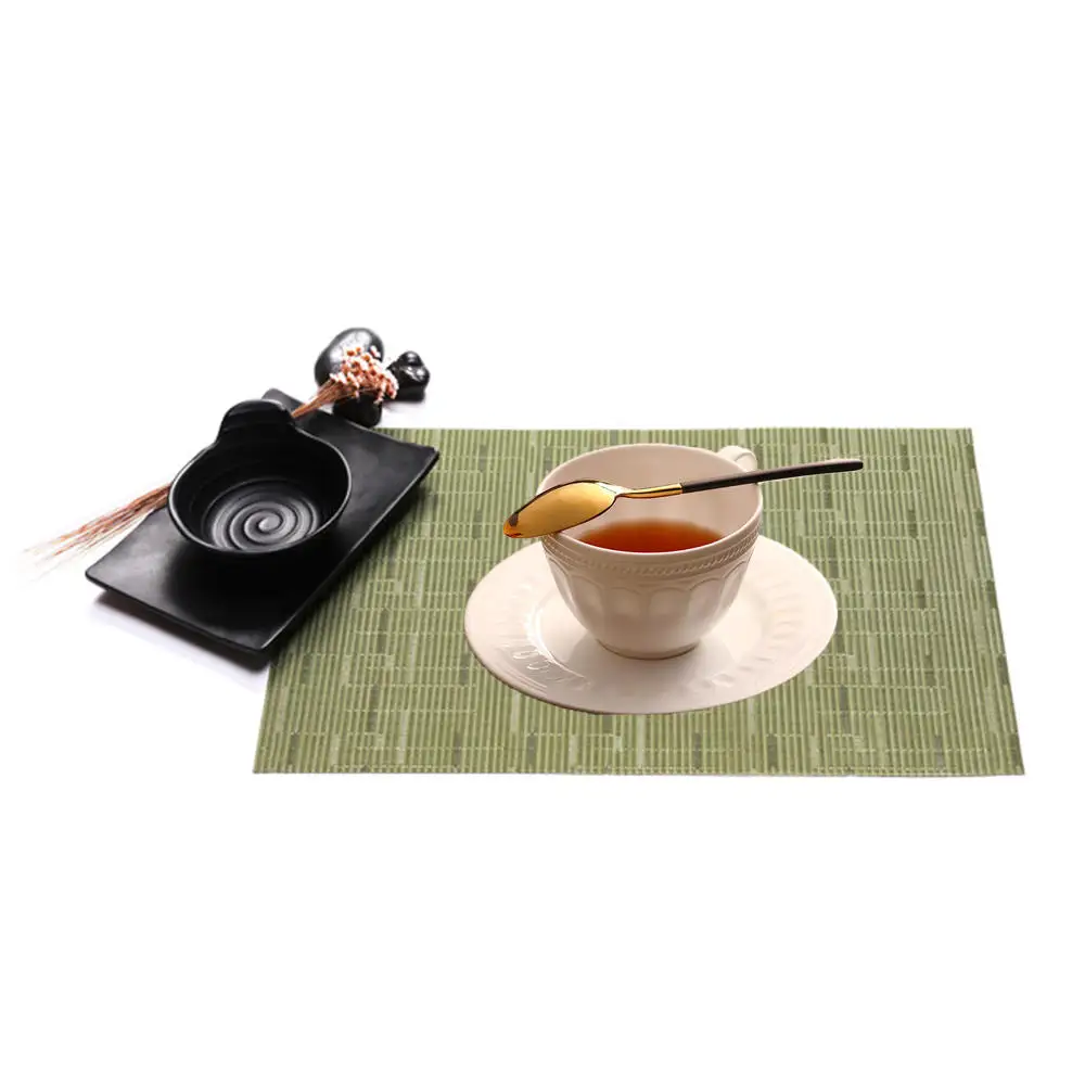 تحديد الموقع الأزياء البلاستيكية طاولة طعام حصيرة العزل الصلبة سادة المطبخ اكسسوارات الديكور المنزل سادة كوستر