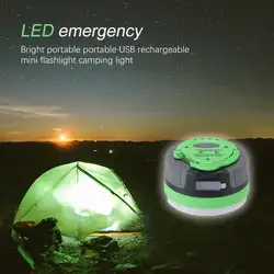 10LED три режима затемнения мини фонарь для лагеря USB Перезаряжаемые Открытый ночь повесить палатку встроенный сильное магнитное поле фонари