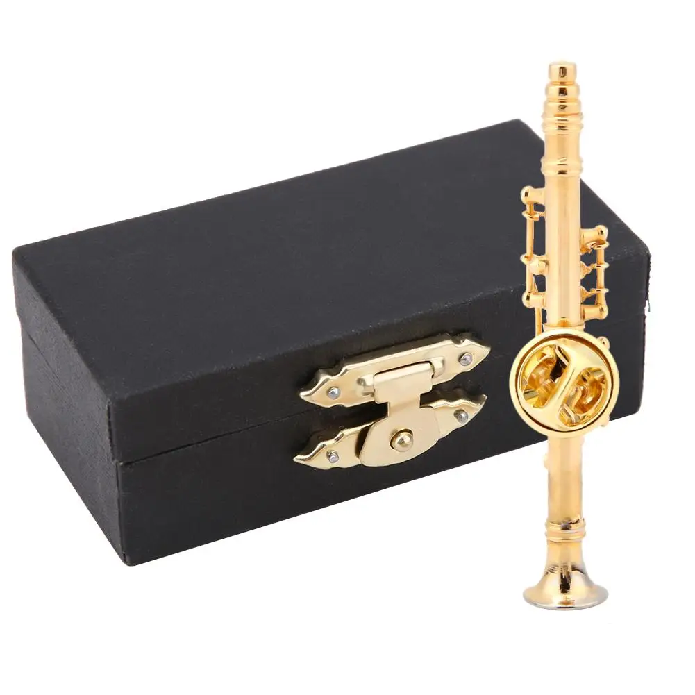 

New Brooch Gold Plating Clarinet Brooch Musical Instrument Brooch Pin with Gift Box