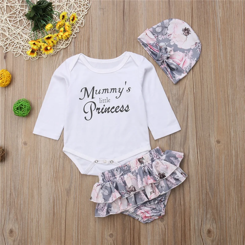 Mummy's little princess 3 18M Newborn Infant Baby Girls Outfit Clothes