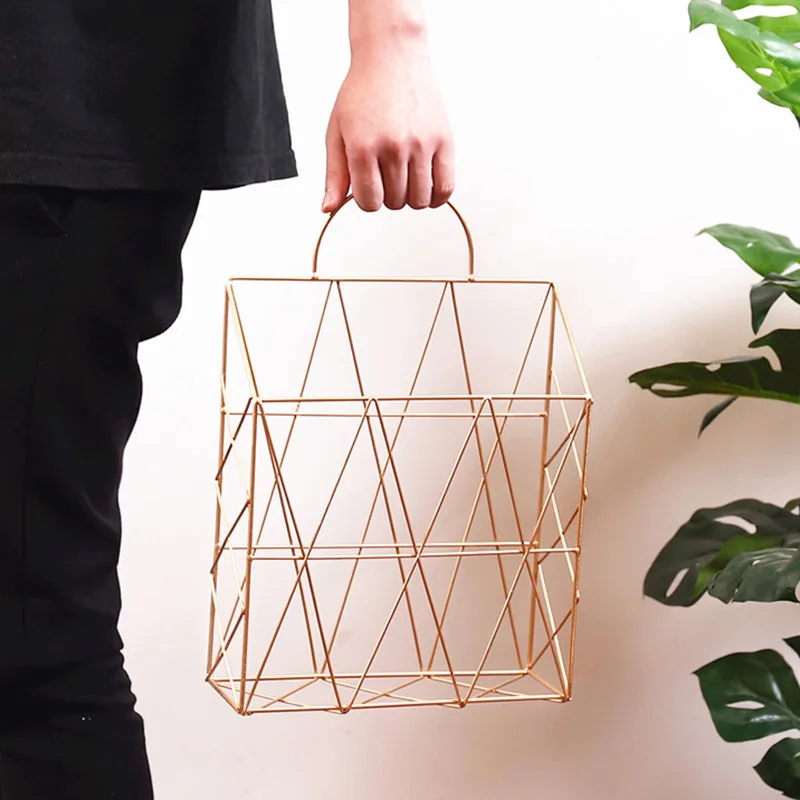 الصناعية الحائط الأسلاك المعدنية مجلة رف صحف إلكتروني سلة التخزين