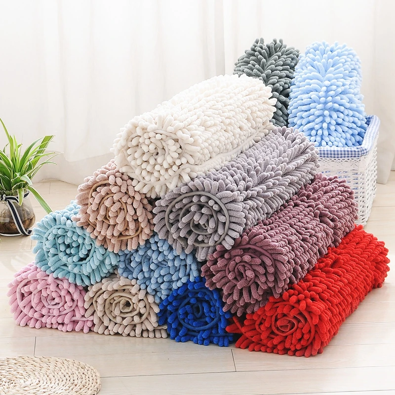 Синель Шон ванная комната нескользящий коврик супер впитывающий коврик 11 цветов коврик для кухонь, ванных толстых плюшевых декоративных ковриков