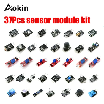 

37pcs/lot Sensor Module Board Set Kit For Arduino Diy Kit Raspberry Pi 3/2 Model B 37 Kinds Of Hit/Laser/Temperature Sensor