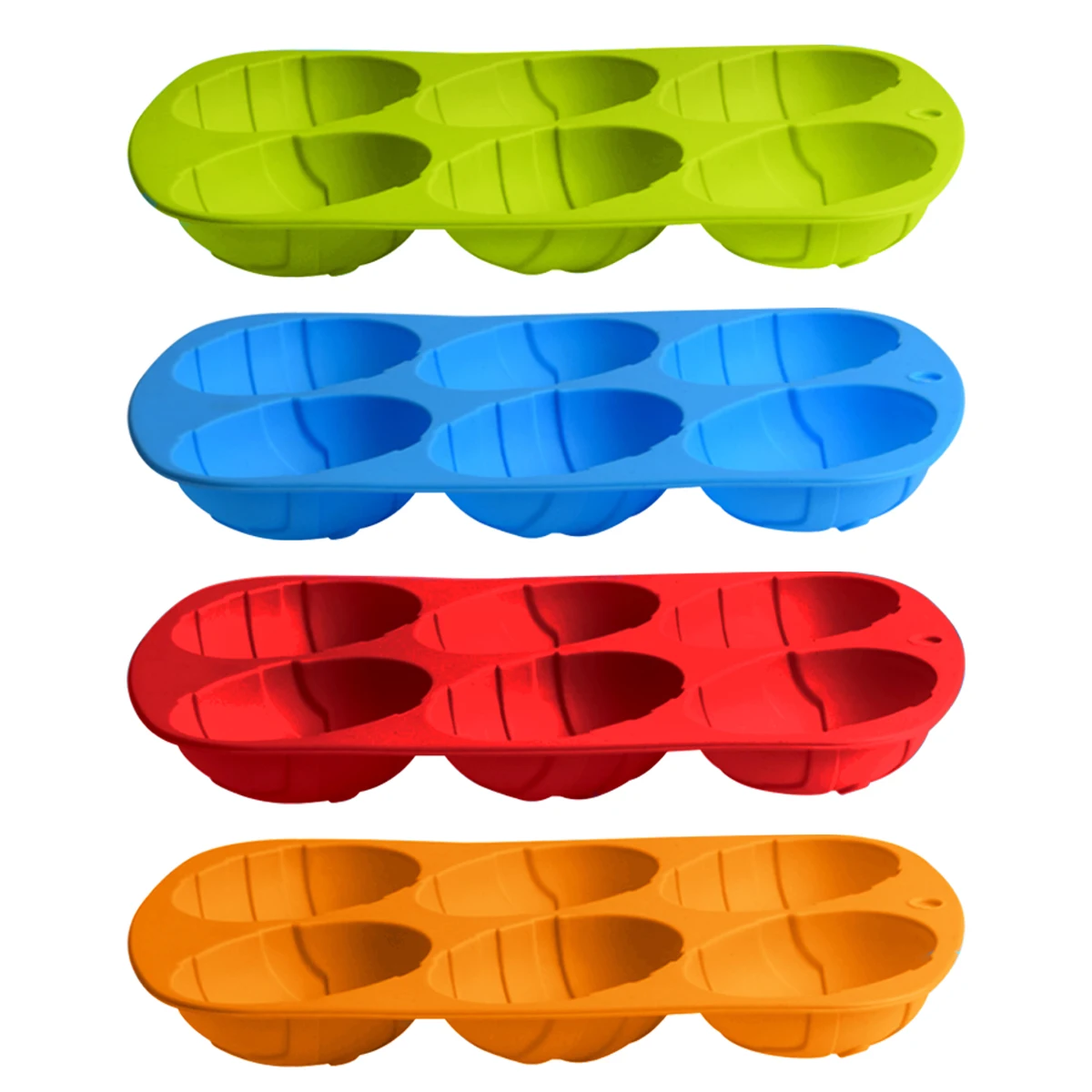 Nosii 6 Holes Silicone Baking Mold Cake Chocolate Jelly Pudding Dessert Easter Egg Shape | Дом и сад