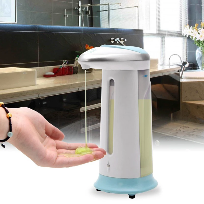 

400ml Automatic Liquid Soap Dispenser Touch-free Sanitizer Dispenser Built-in Infrared Smart Soap Sensor Kitchen Bathroom Tools