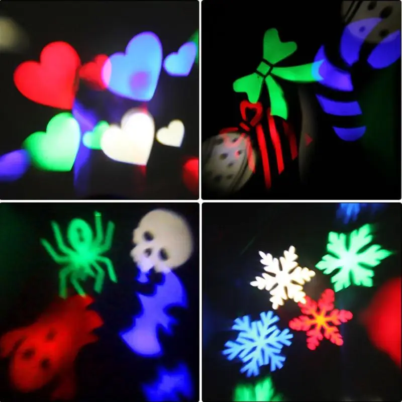 

Gobo Stage light with MP3 changeable Multi-pattern cards, led, RGB us plug