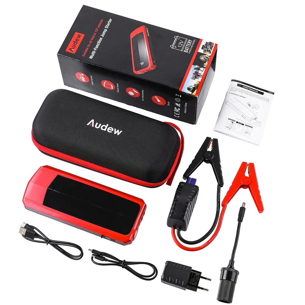AUDEW 20000mAh 1500A USB LCD Power Display Car Jump Starter Quick Charger Portable Power Bank Kit Emergency Car Jump Starter AUDEW 20000mAh 1500A USB LCD Power Display Car Jump Starter Quick Charger Portable Power Bank Kit Emergency Car Jump Starter