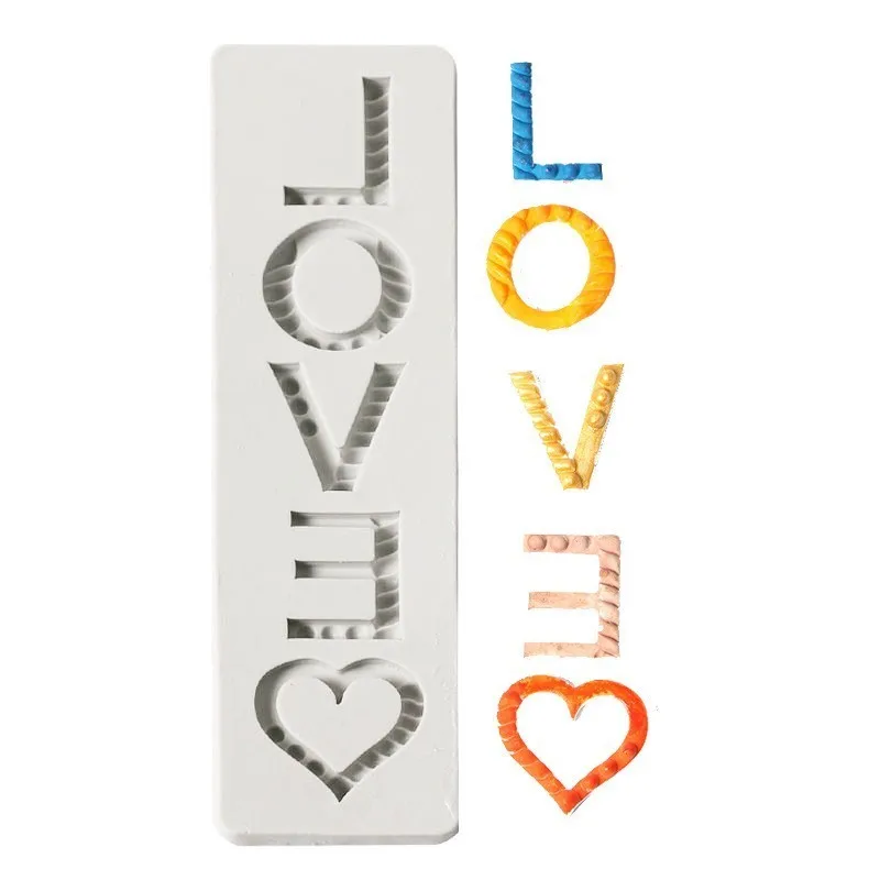 

Silicone Mold LOVE Letters Shape Fondant Molds DIY Molds For Baking Chocolate Mold Cake Decorating Tools Pastry Accessories