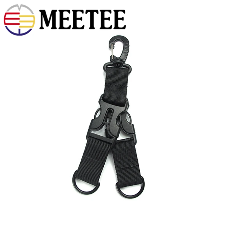 2pc 20cm Outdoor bing Backpack Clips Nylon Ribbon with Buckle