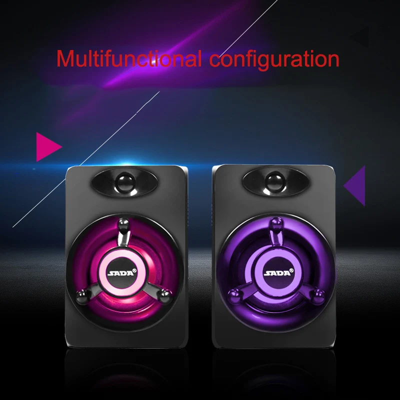 Новый V 118 мини динамики USB телефон громкоговоритель с 7 красочными дышащими