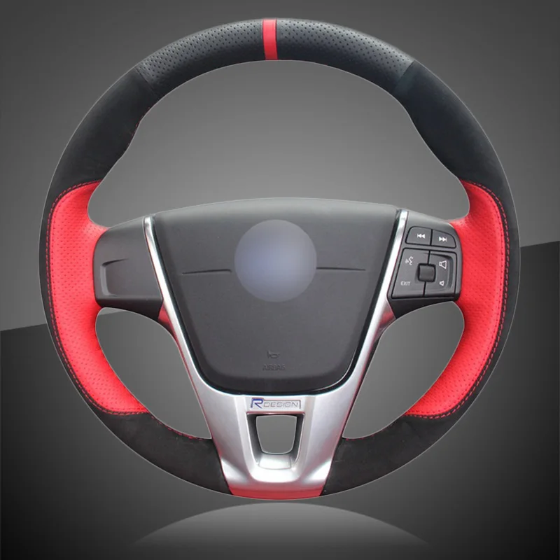 

Car Braid Steering Wheel Covers for Volvo S60 V40 V60 V70 2014 XC60 Auto Braid on the Steering Wheel Cover Interior Accessories