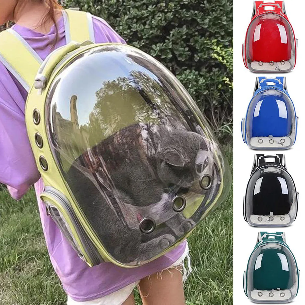 

Pet Carry Backpack Transparent Mesh Outdoor Space Capsule Fashion Hiking Multifunctional Bag Pet Dog Travel Supplies
