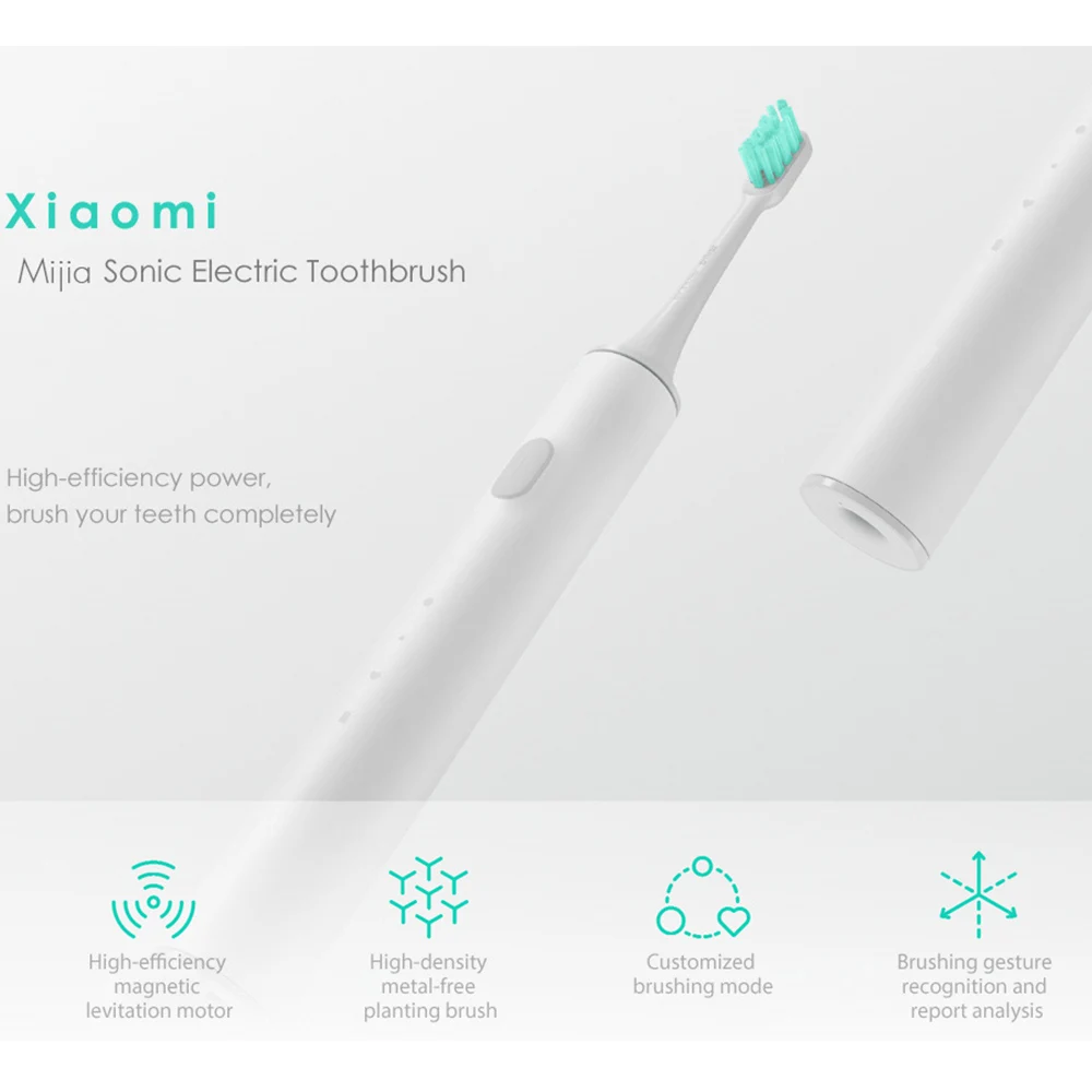 

Xiaomi Mijia Rechargeable Waterproof Sonic Electric Toothbrush APP Control Bluetooth Linkage Wireless Charging IPX7 Toothbrush