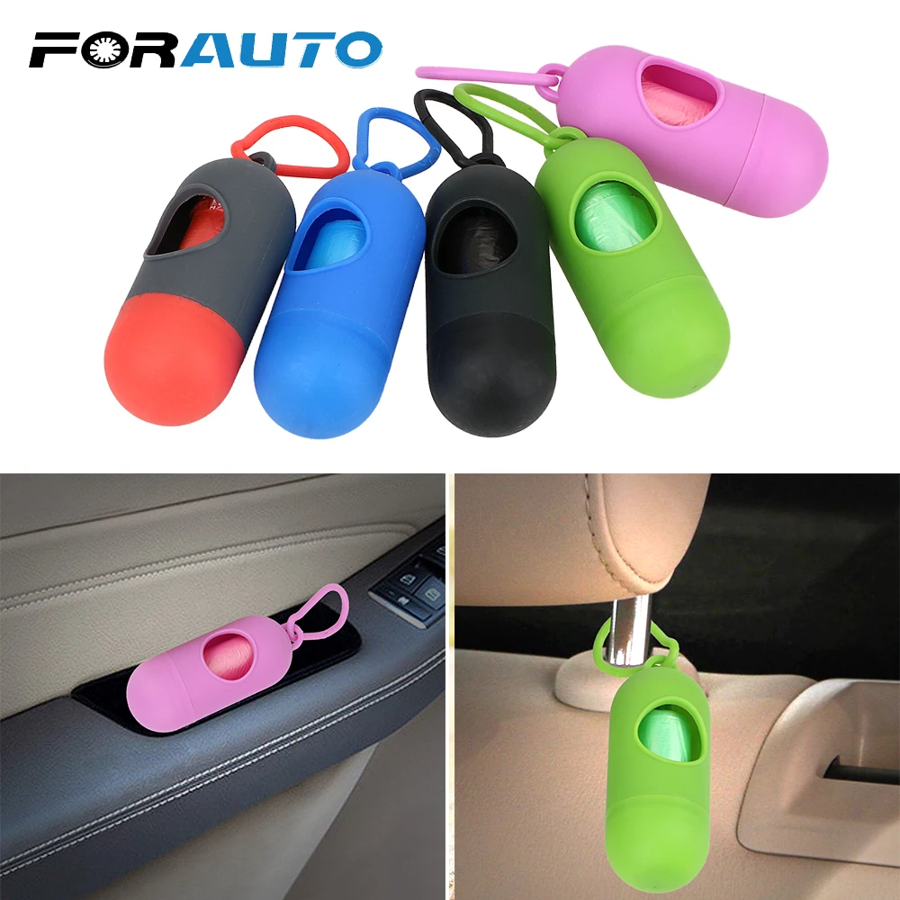 15 Pieces Roll Auto Seat Back Hanging Trash Can Waste Bag for Car Home font b