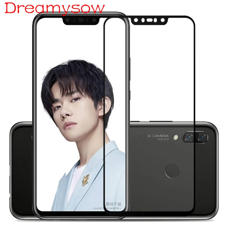 

For Huawei Nova 4 3 3i Tempered Glass for p smart 2019 Glass Screen Protector Full Cover Protective Glass for Honor 8A 8C 8X