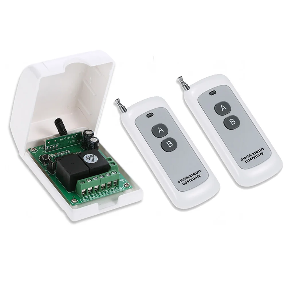 433 Mhz RF DC 12V дистанционный передатчик и AC 220V 2CH пульт дистанционного управления