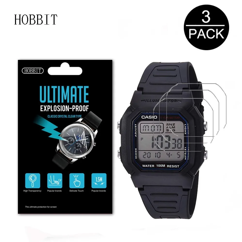 For Casio W800h 1av Nano Explosion Proof Screen Protector High Definition Anti Shock Screen Guard For Casio Classic Sprot Watch Screen Protectors Aliexpress