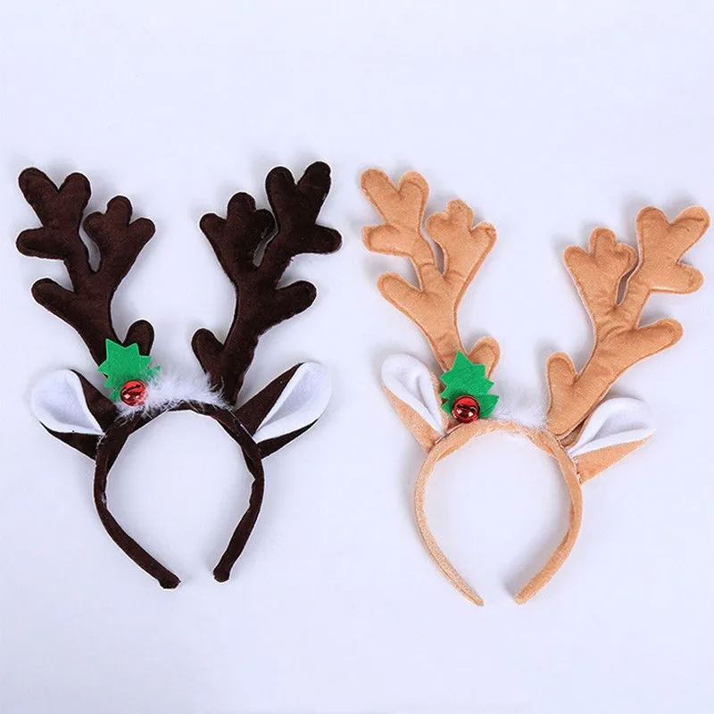 

Christmas Headband Cute Reindeer Horns Women Girls Elk Antlers Hair Hoop Cosplay Woman Natal Navidad 2019 New Year Decorations