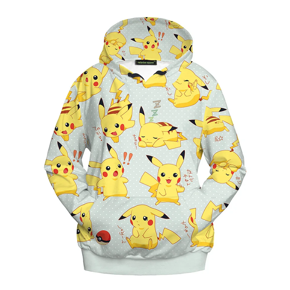 

Fans Made Cartoon Pokemon Cosplay Men 3D Printed Hoodie Sweatshirt Costume for Anime Fans Couple Unisex Hoodie