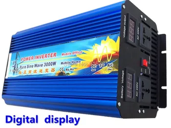 

Digital display 3KW 3000W Pure Sine Wave Power Inverter 24V DC to 220V AC Solar Inverter Off Grid